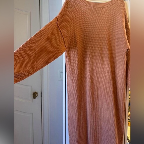 Free People FP Beach Hailee Sweater Midi Dress NWT Small Aged Terracotta Cotton - Picture 16 of 16